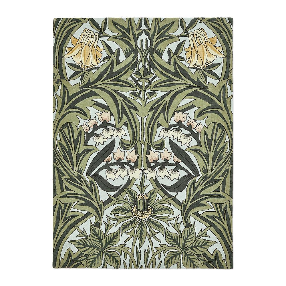 Morris & Co Bluebell Rug Leafy Arbour Green