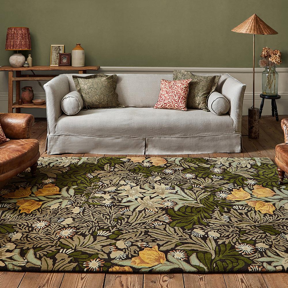 Morris & Co Bower Rug Twining Vine Green