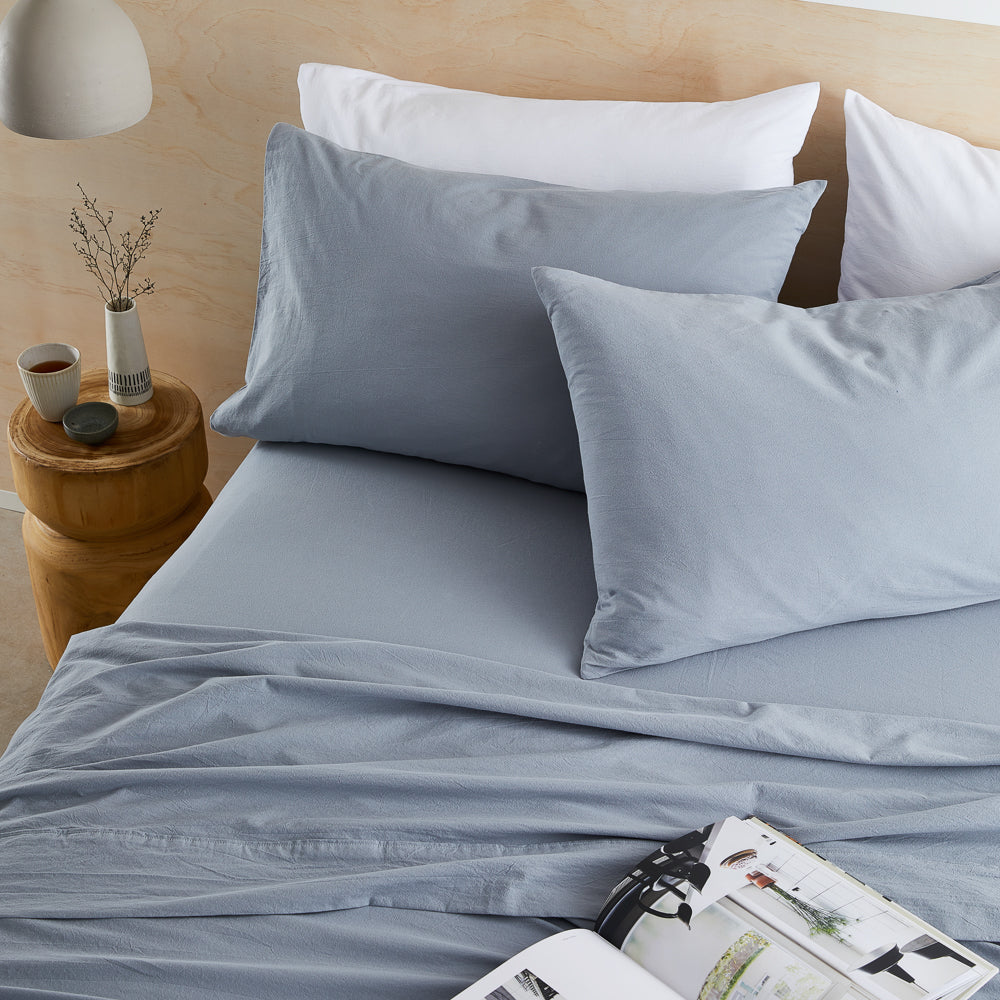 MyHouse Stonewash Fitted Sheet