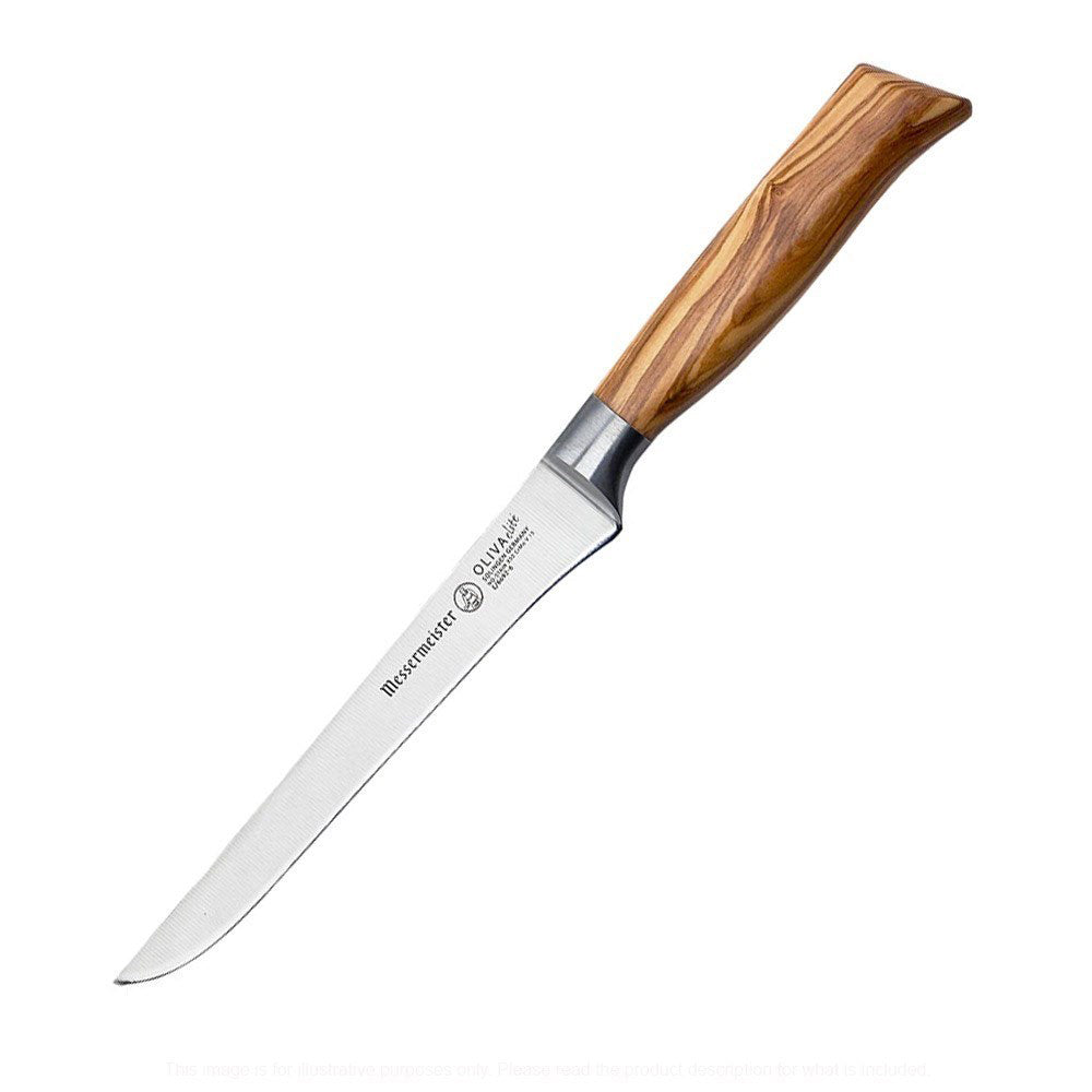 Messermeister Oliva Elite Boning Knife with Olive Wood Handle 6in / 15cm