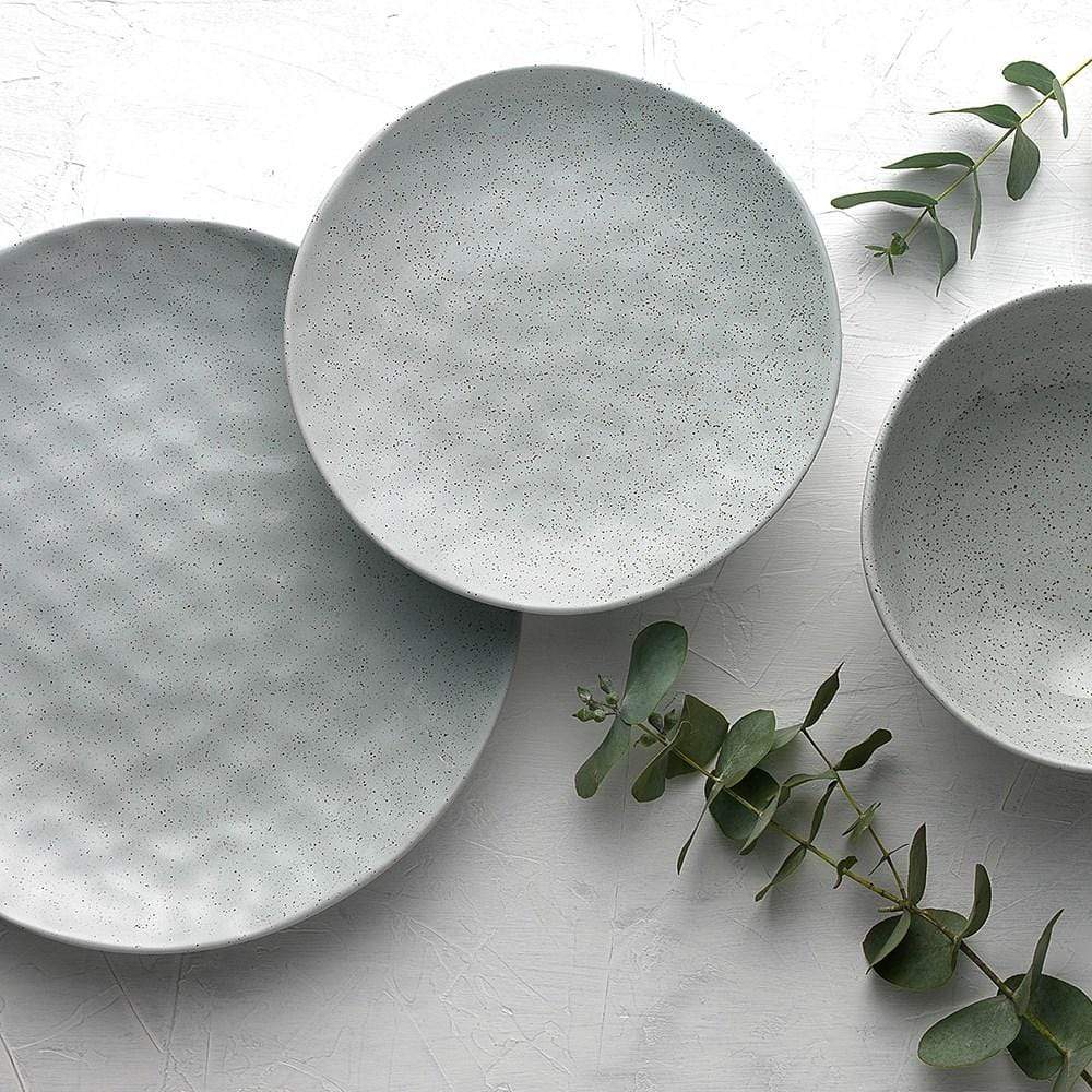 Ecology Speckle 12 Piece Stoneware Dinner Set Duck Egg