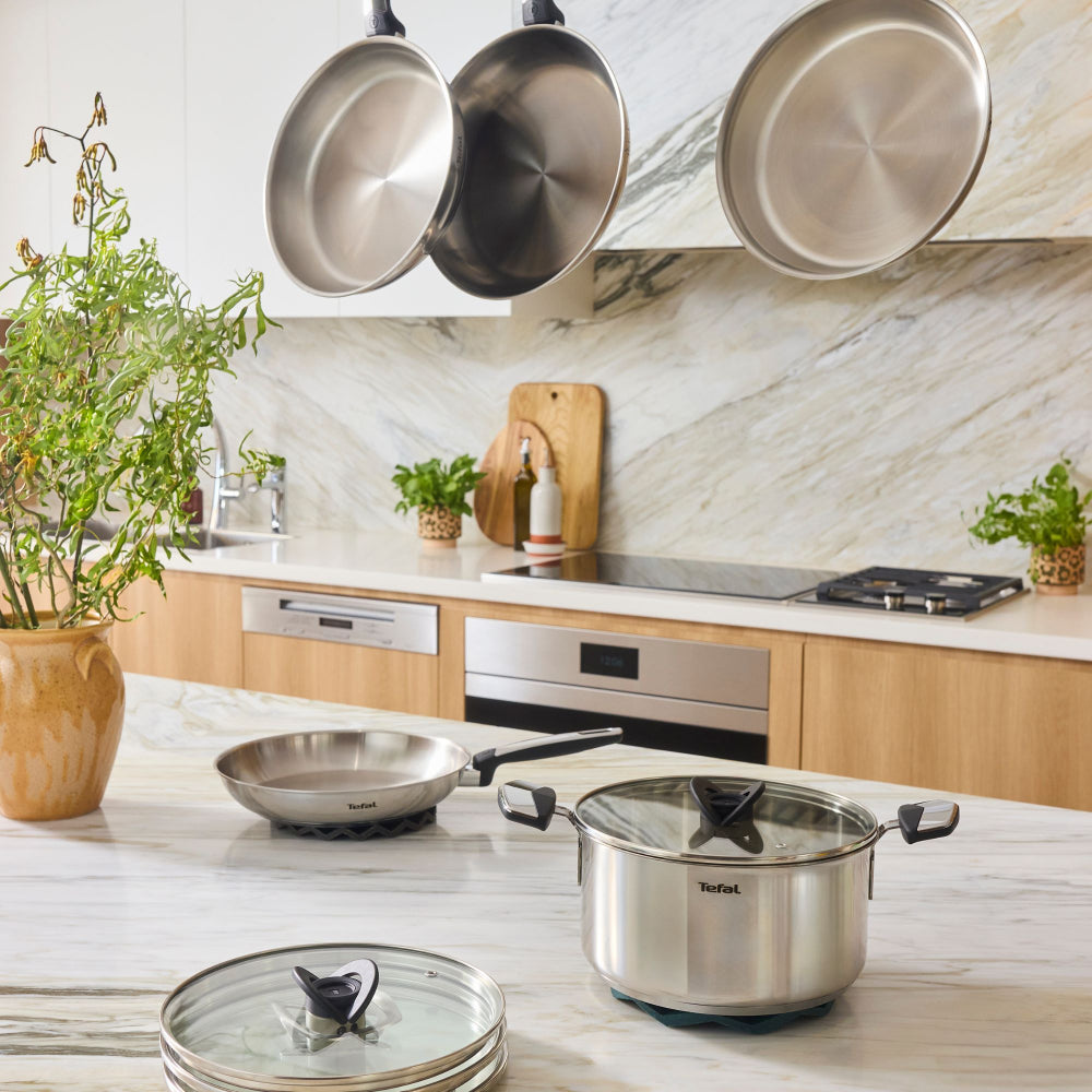 Tefal Emotion+ Induction Stainless Steel Uncoated 9 Piece Cookware Set