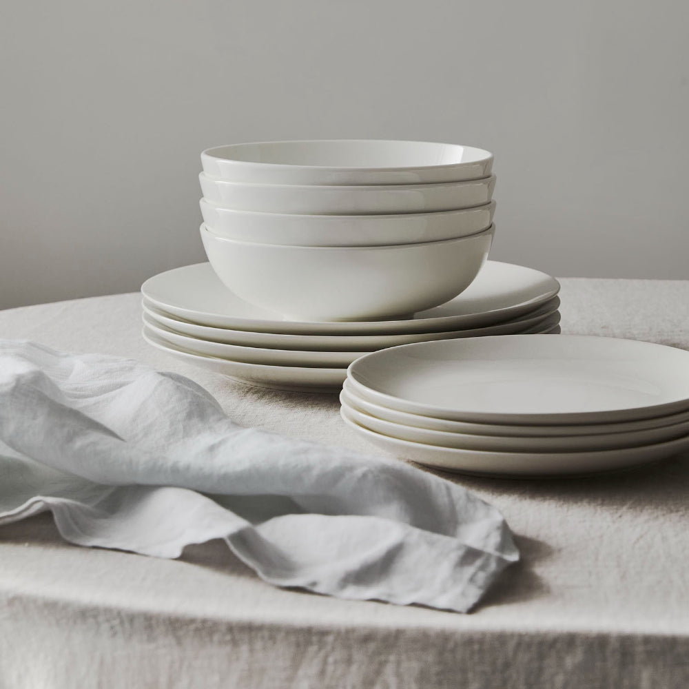 Alex Liddy Superior Collection Coupe Dinner Set 12 Piece White