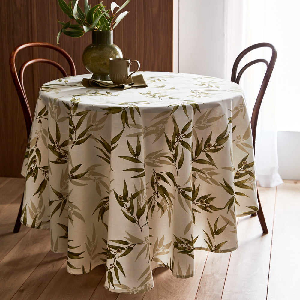 Wattle & Bloom Round Tablecloth