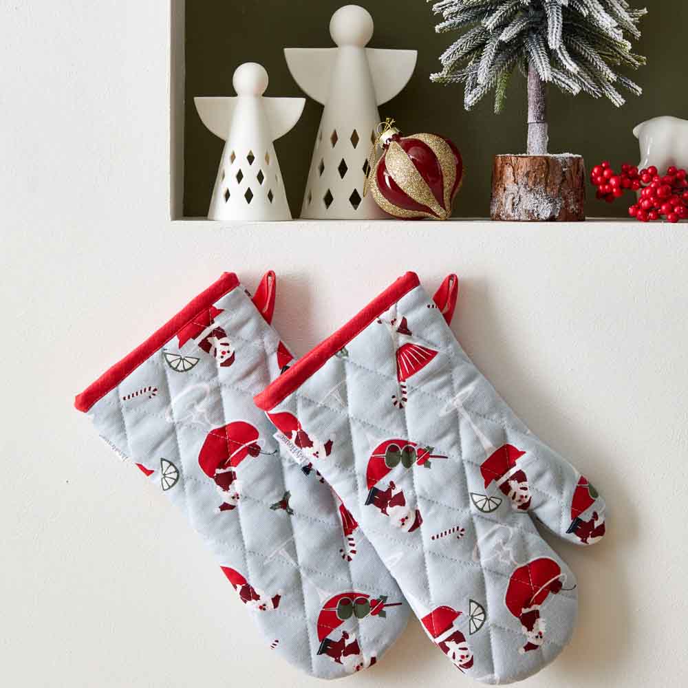 MyHouse Christmas Oven Gloves Set of 2 Santa