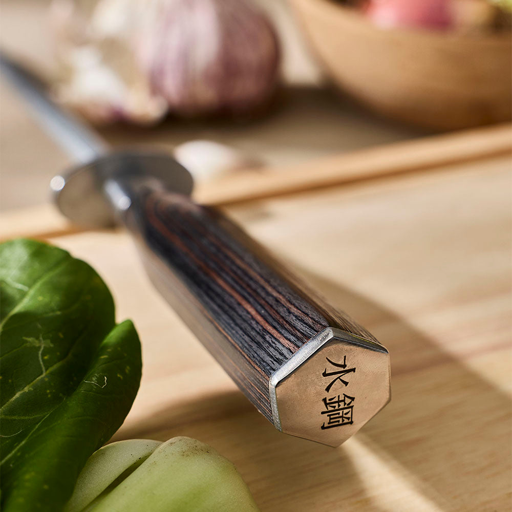Baccarat Damashiro EMPEROR Chef Knife and Sharpener Set 20cm
