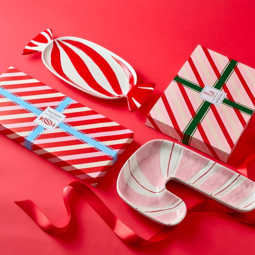 Ambrosia Santas Workshop Candy Serving Platter