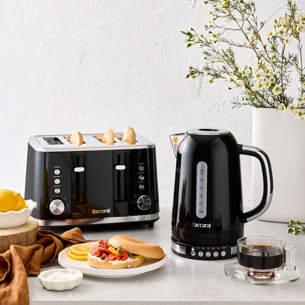 Baccarat The Brekkie Slice 4 Slice Toaster Black