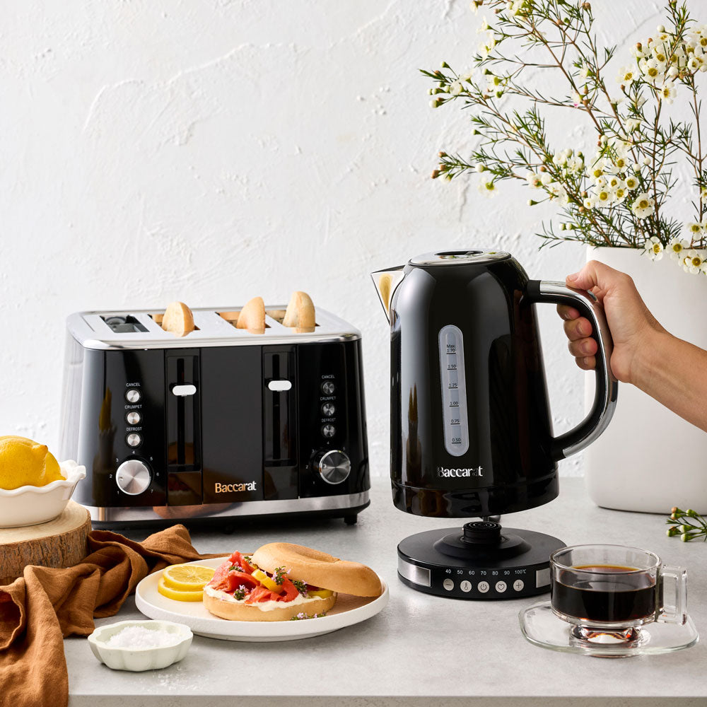 Baccarat The Brekkie Slice 4 Slice Toaster Black