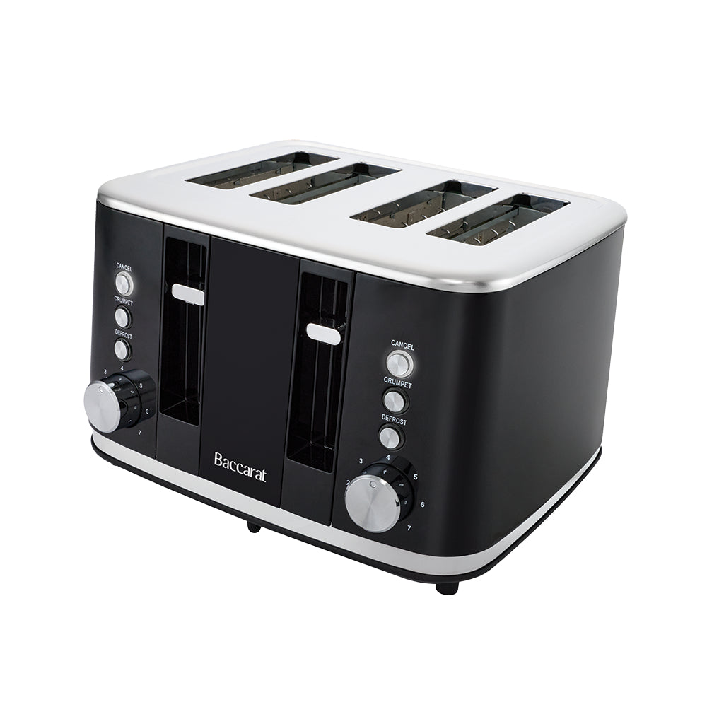 Baccarat The Brekkie Slice 4 Slice Toaster Black