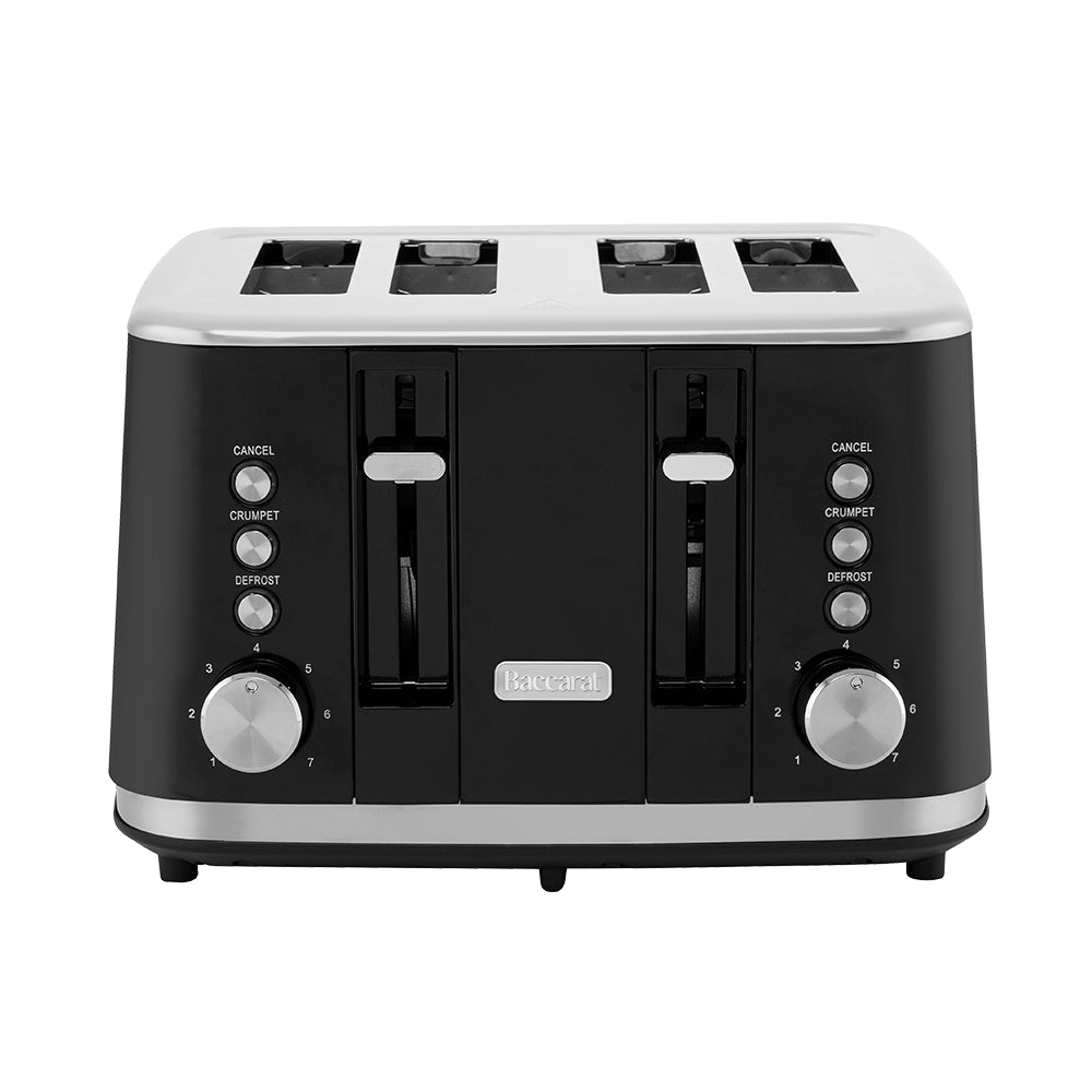 Baccarat The Brekkie Slice 4 Slice Toaster Black
