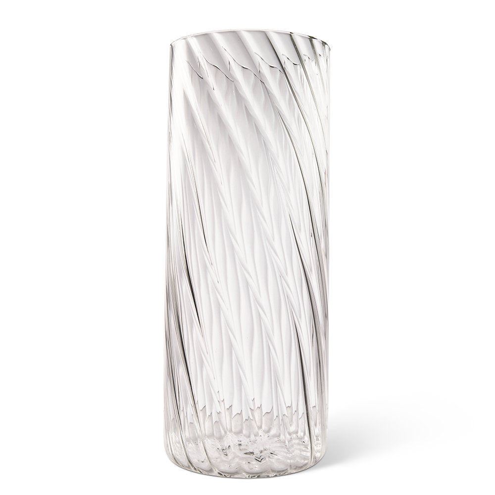 Salt & Pepper Swirl Hurricane Vase 10 x 25cm