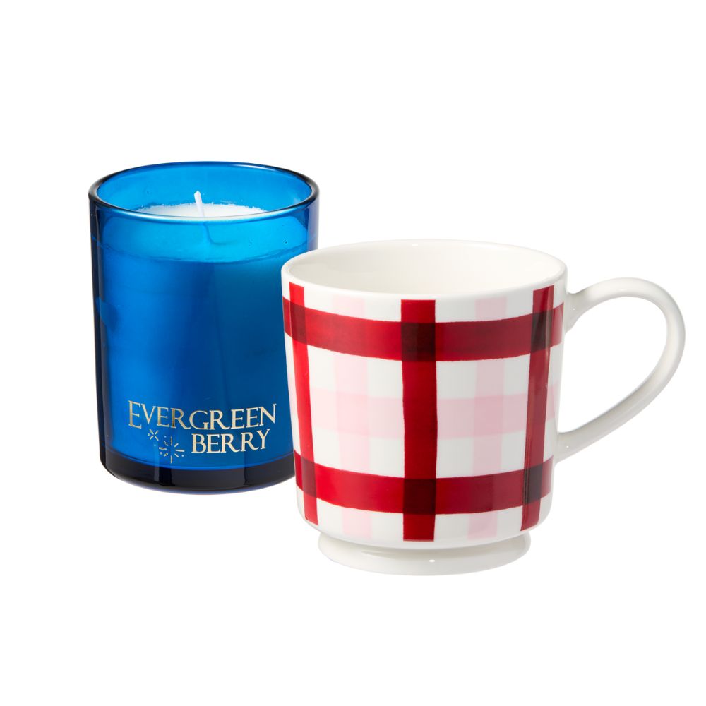 Salt & Pepper Wonderland Evergreen Candle & Mug Set
