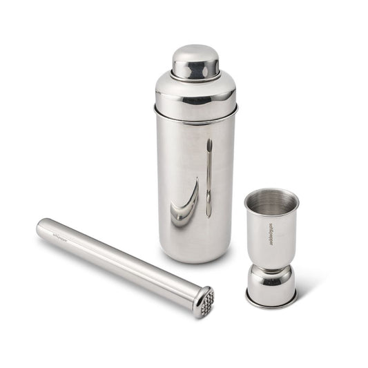 Salt & Pepper Lume Cocktail Shaker 3 Piece Set