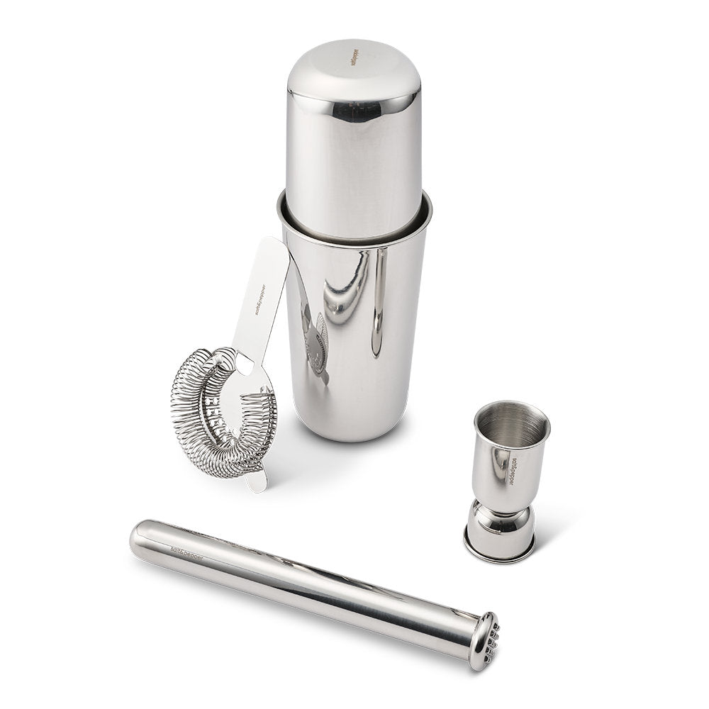 Salt & Pepper Lume Boston Cocktail Shaker 4 Piece Set