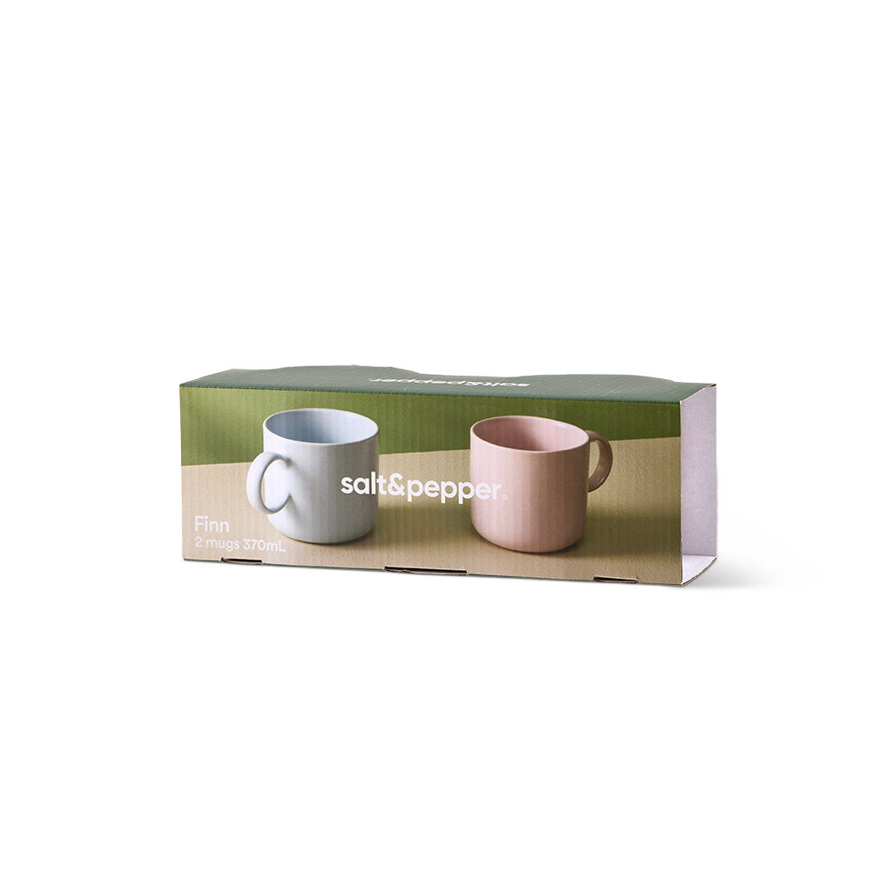 Salt & Pepper Finn Mug 370ml Set of 2