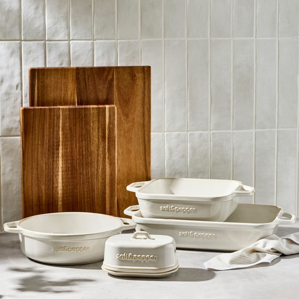 Salt & Pepper Noa Chopping Board Set With Stand 3 Piece