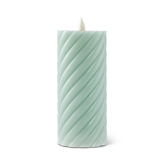 Salt & Pepper Flame Swirl LED Flickering Candle 17cm