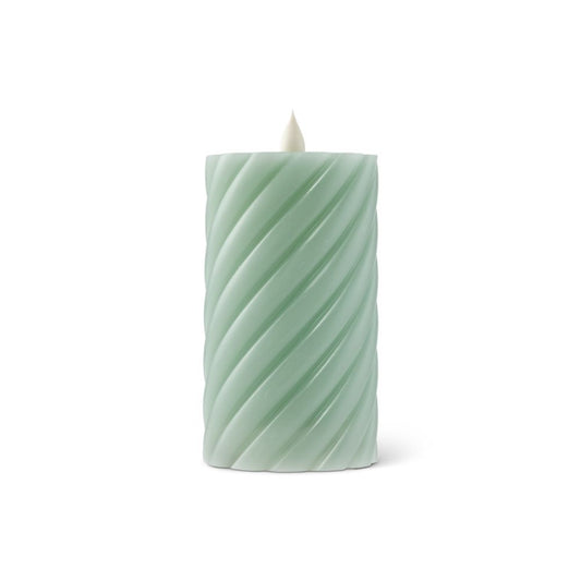 Salt & Pepper Flame Swirl LED Flickering Candle 13cm
