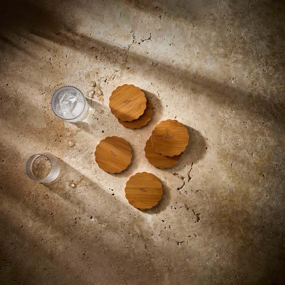 Alex Liddy Harley Set Of 6 Bamboo Coasters