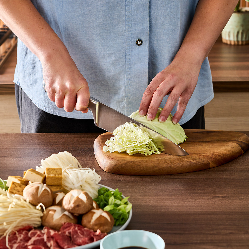 Baccarat Keiko Miro 7 Piece Knife Block Mist