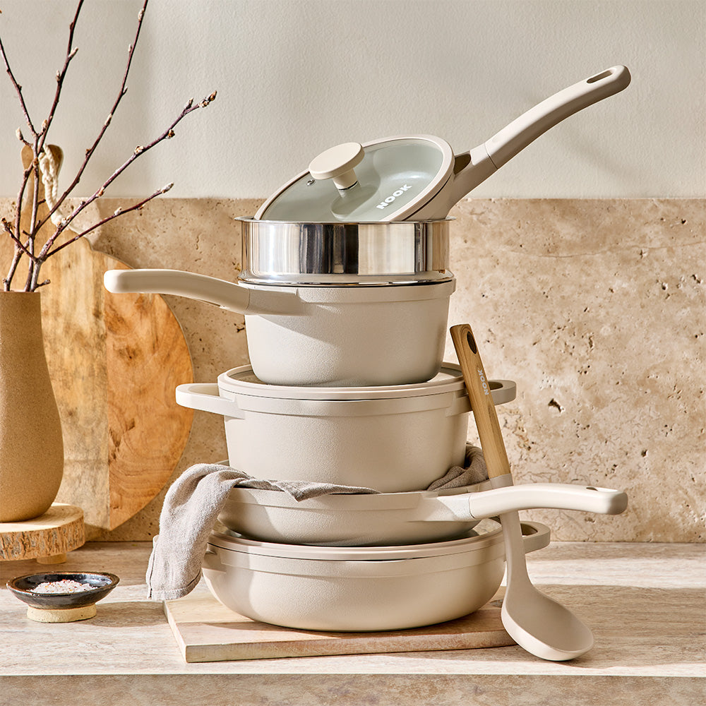 NOOK by Baccarat 6 Piece Cookware Set Cream