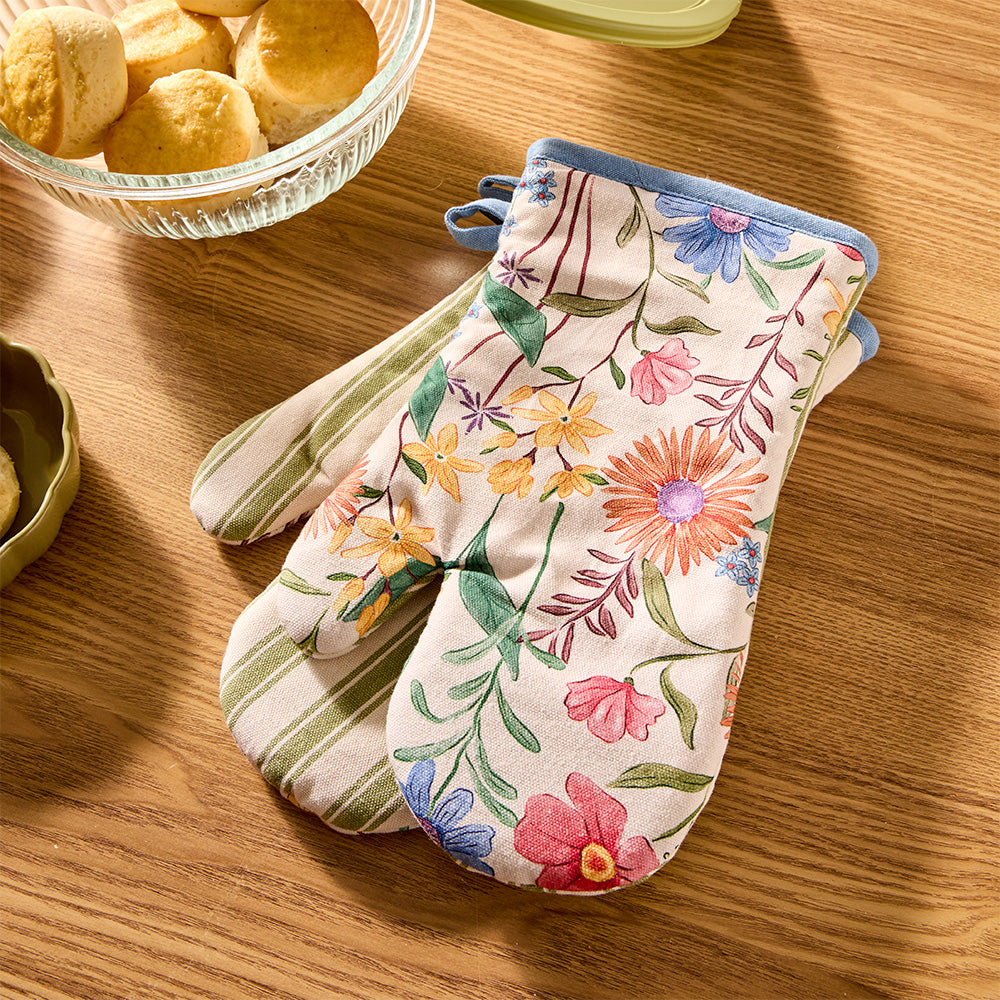 Alex Liddy Country Bloom Set Of 2 Oven Gloves