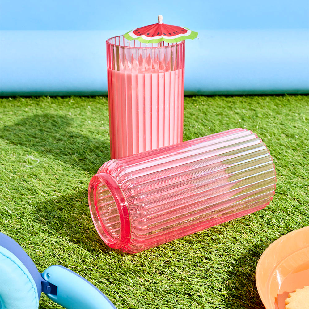 HAYDAE COLLECTIVE Hiball Glass Set of 2 Pink 610ml