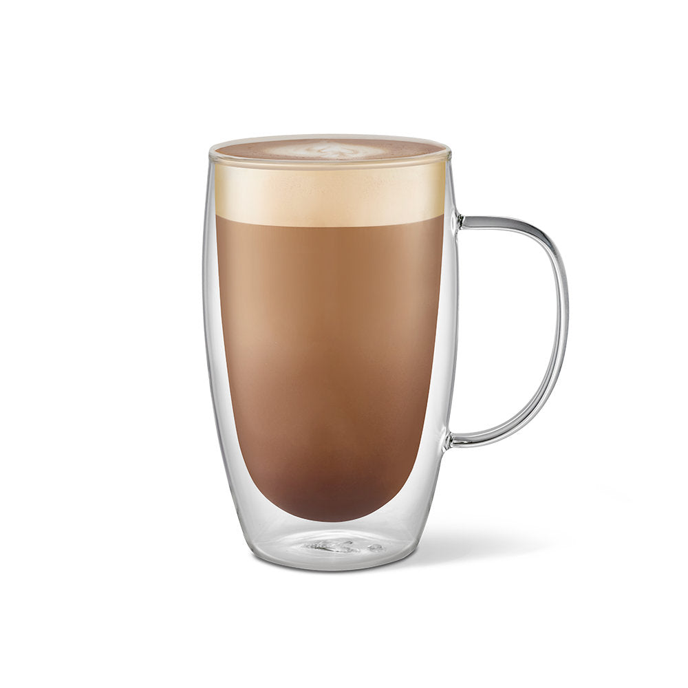 Baccarat Barista Café Double Wall Thermal Glass Mug Set of 2