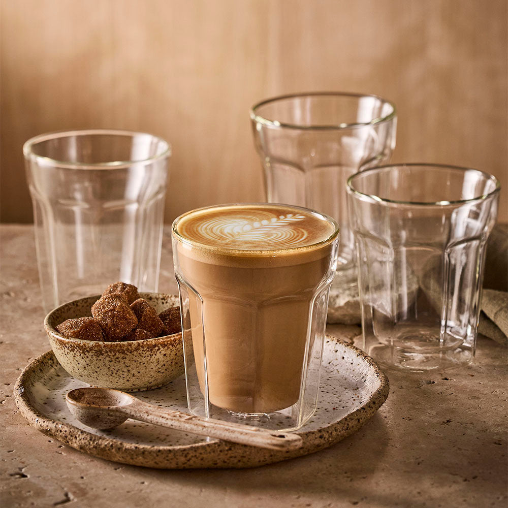 Baccarat Barista Facet Double Wall Latte Glass 236ml Set of 4