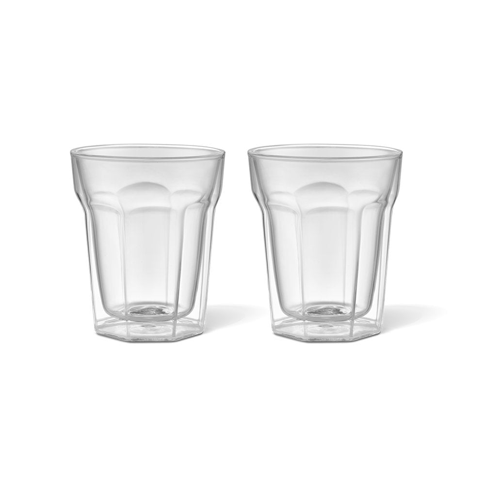 Baccarat Barista Facet Double Wall Latte Glass 236ml Set of 4