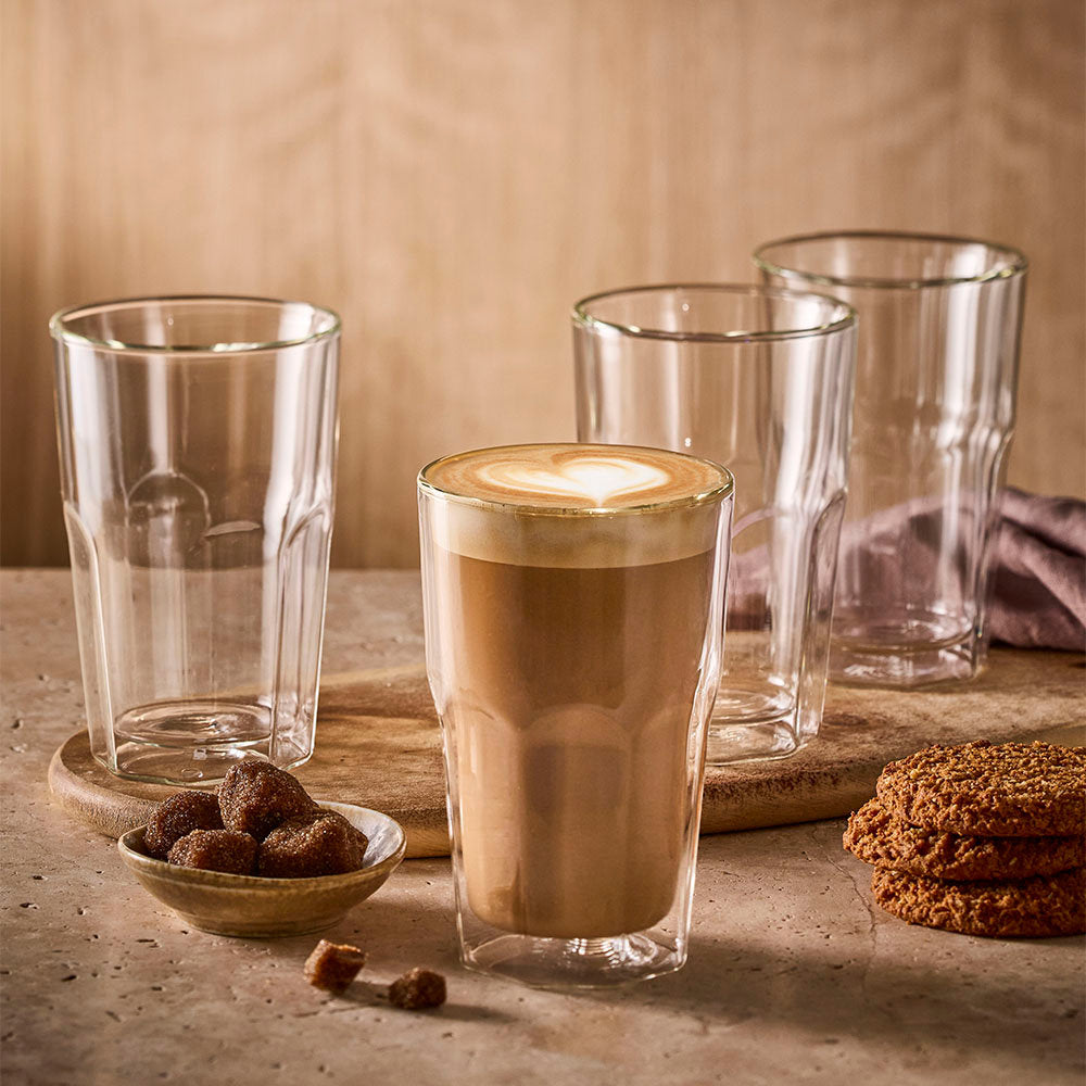 Baccarat Barista Facet Double Wall Glass Medium 345ml Set of 4