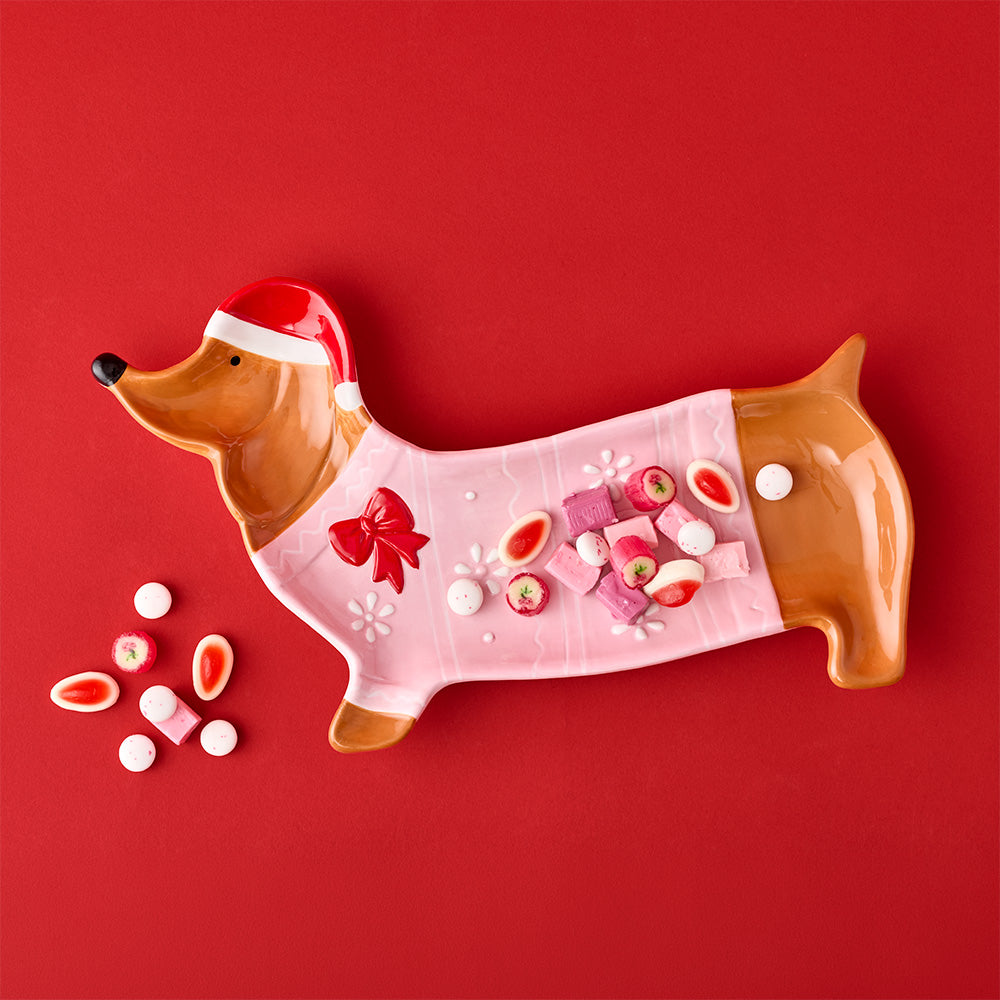Ambrosia Santas Workshop Platter Dachshund
