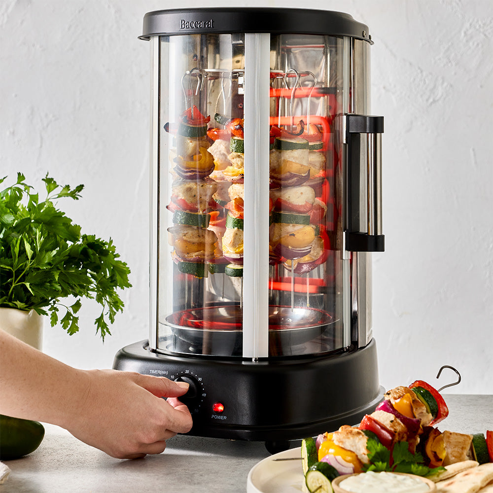 Baccarat Vertical Rotisserie Grill Black