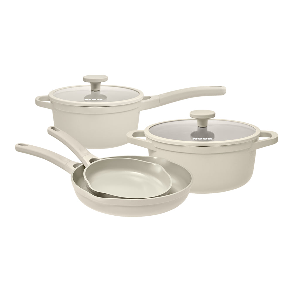 NOOK by Baccarat 4 Piece Cookware Set Cream