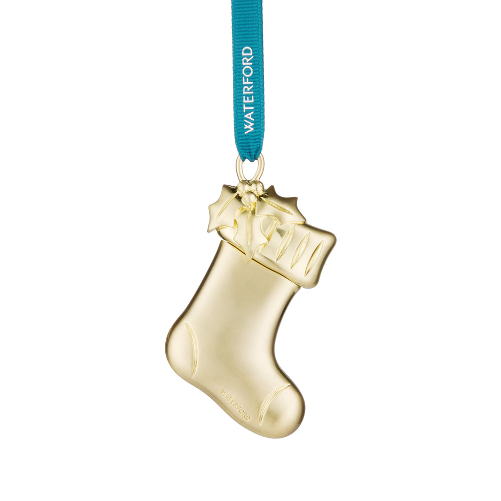 Waterford Golden Stocking Ornament