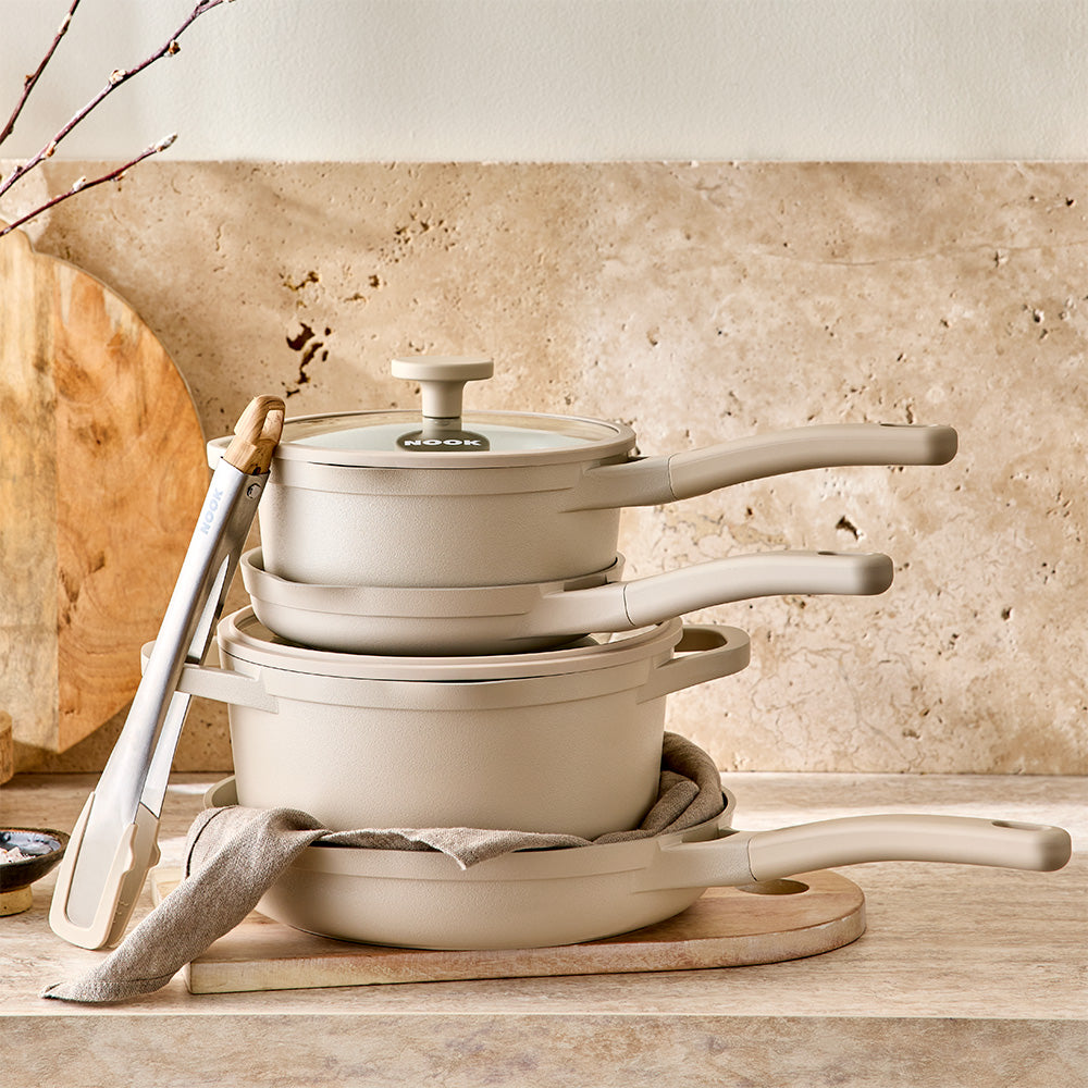 NOOK by Baccarat 4 Piece Cookware Set Cream