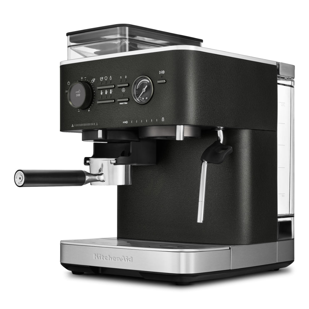 KitchenAid Semi Automatic Espresso Machine With Burr Grinder Cast Iron Black