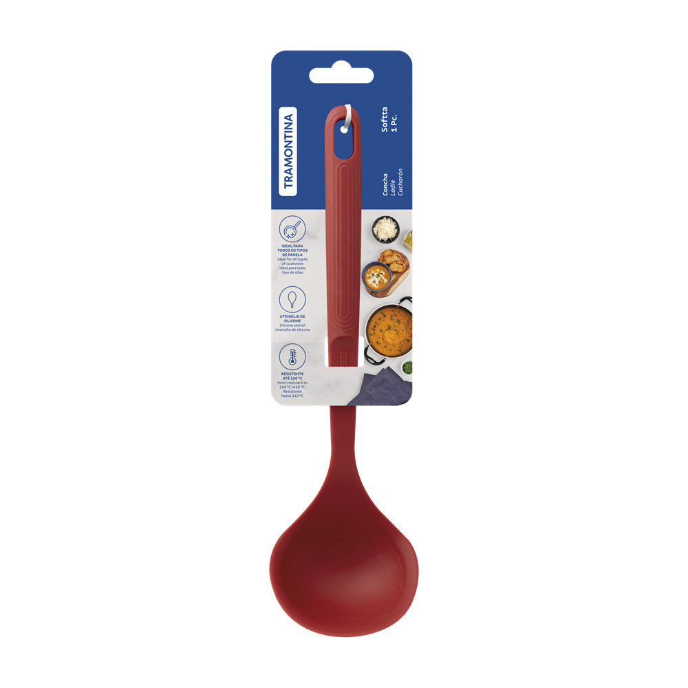 Tramontina Soffta Measure & Serving Ladle Red