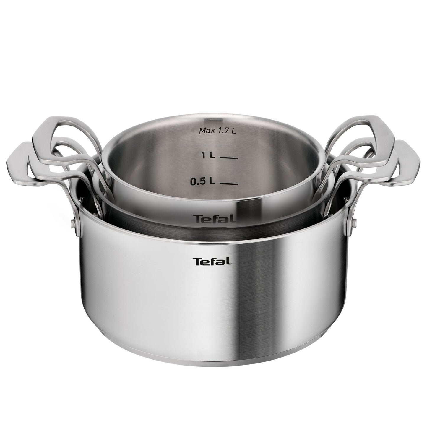 Tefal Space+ Extreme Induction 5 Piece Stainless Steel Pot Set
