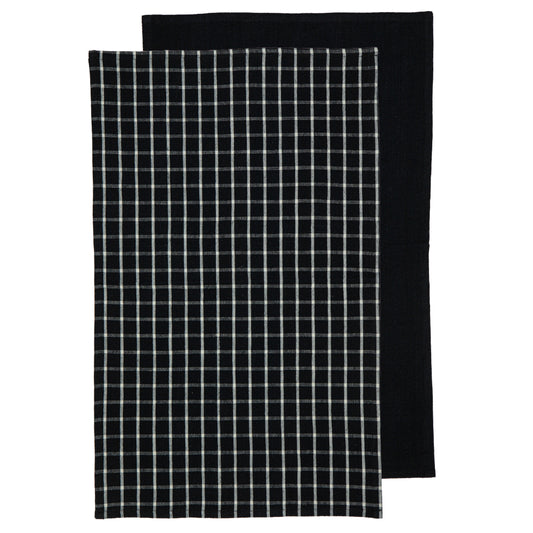 Ladelle Hemingway Black Set Of 2 Kitchen Towels