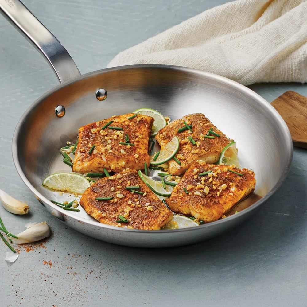 Tramontina Tempo Stainless Steel 2 Piece Frying Pan Set 25cm & 30cm