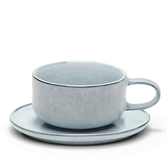 Salt & Pepper Relic Tea Cups & Saucers 260mL - Set of 6