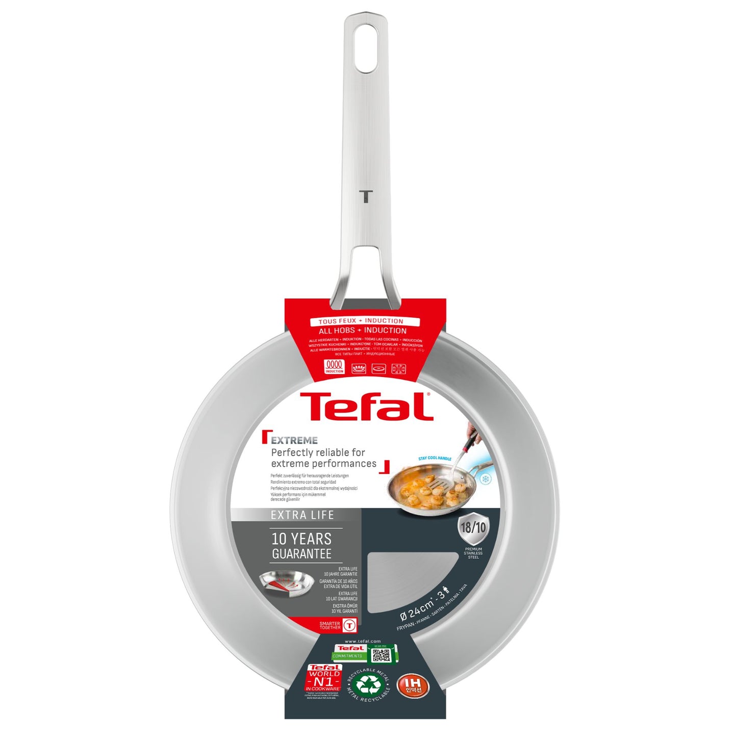 Tefal Extreme Induction Stainless Steel Frypan 24cm