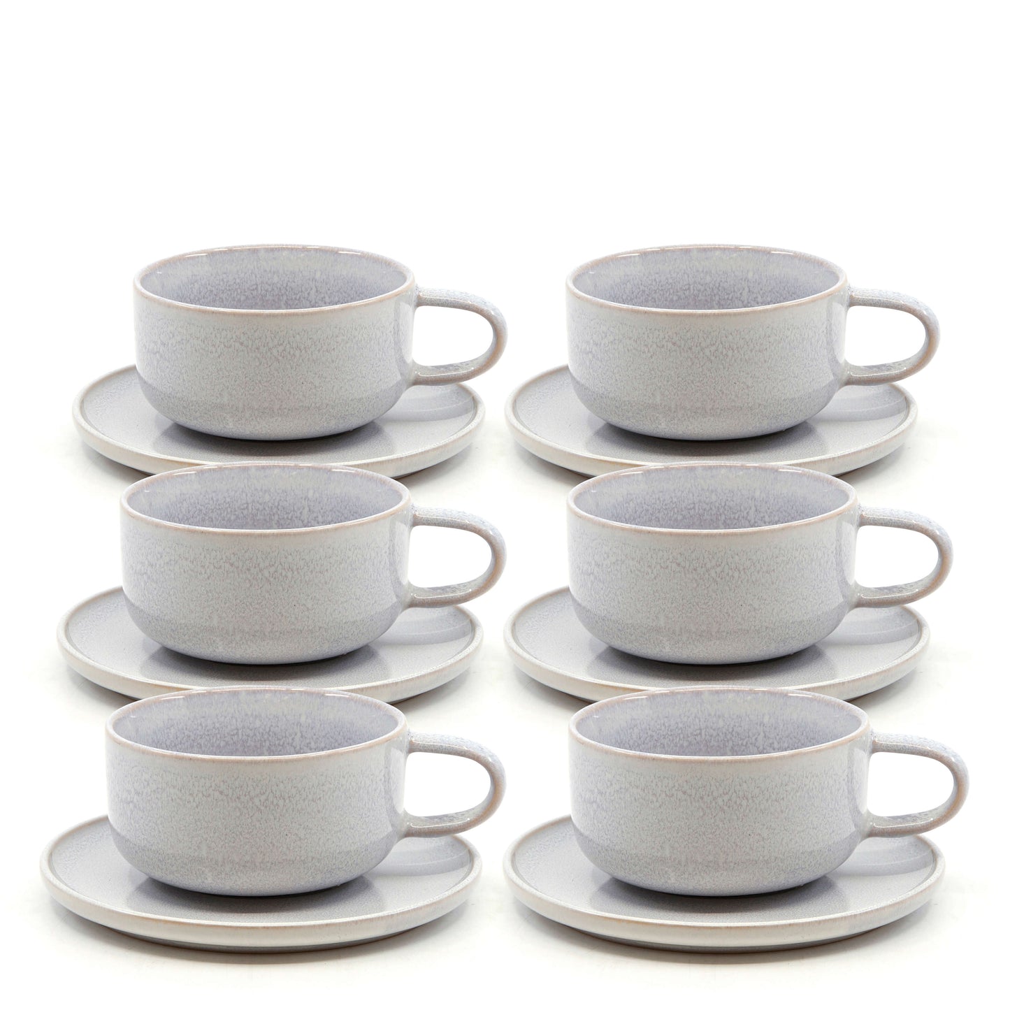 Salt & Pepper Relic Tea Cups & Saucers 260mL - Set of 6