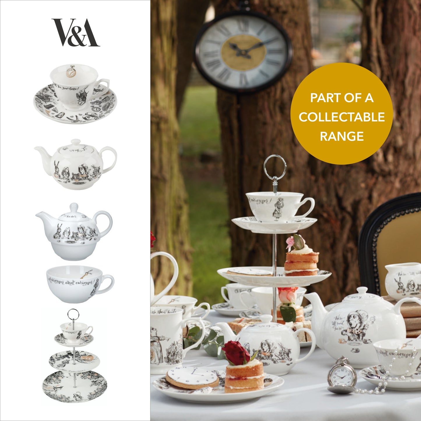 Mikasa x V&A Alice In Wonderland Cup & Saucer 210ml