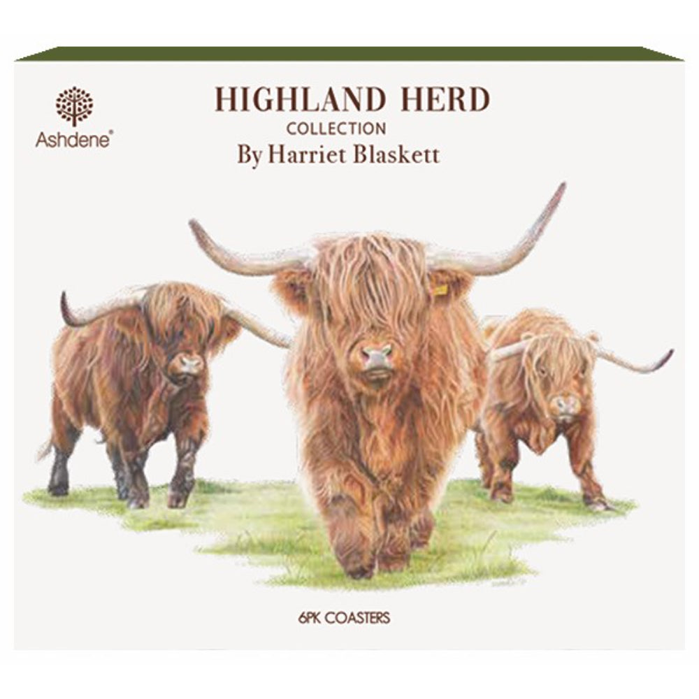 Ashdene Highland Herd Set Of 6 Coasters