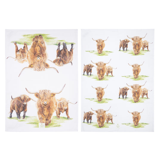 Ashdene Highland Herd Set Of 2 Kitchen Towels
