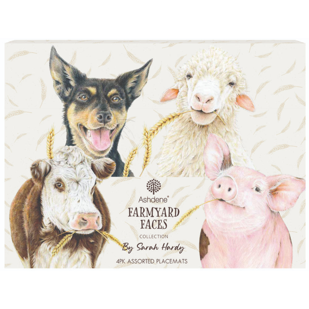 Ashdene Farmyard Faces Set Of 4 Placemats