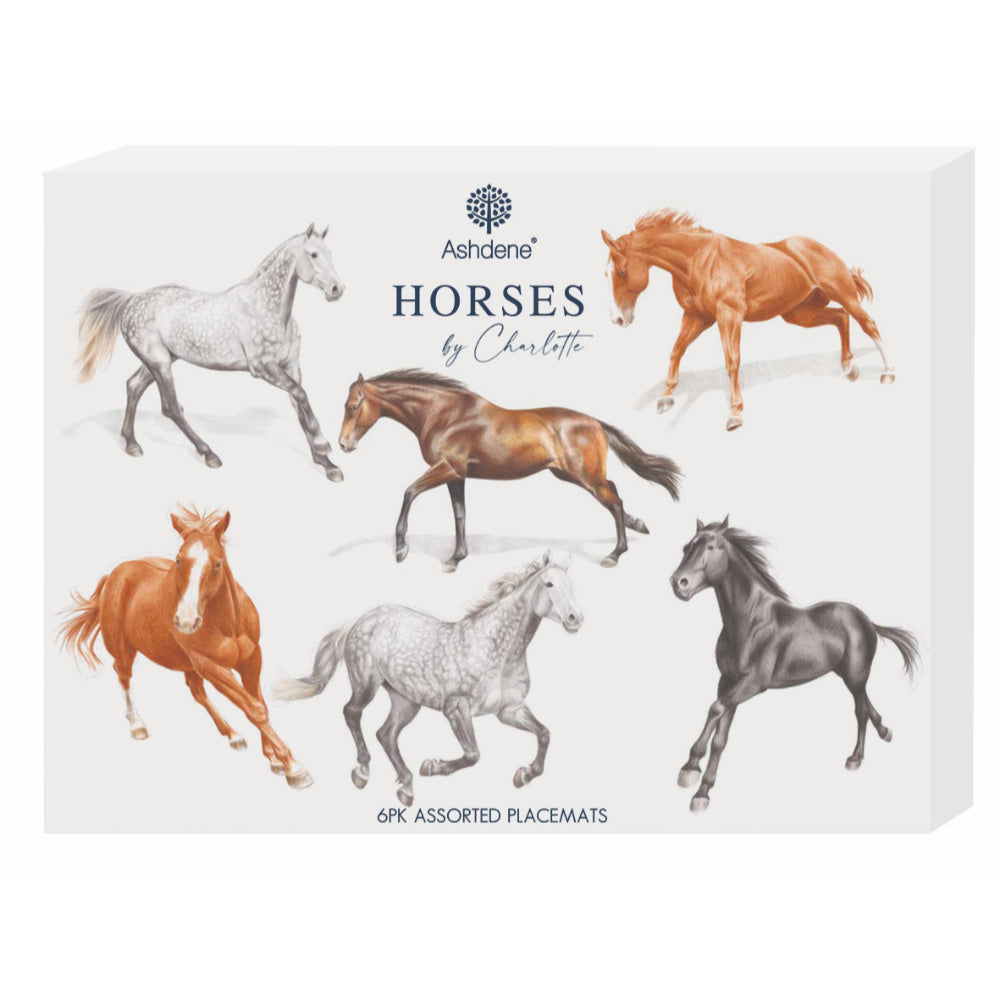 Ashdene Horses By Charlotte Set Of 6 Placemats